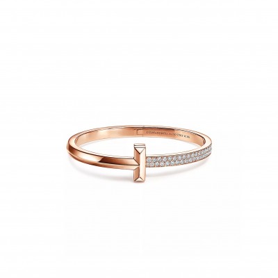 TIFFANY T T1 WIDE DIAMOND HINGED BANGLE 67792831